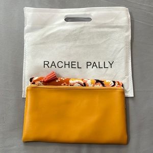 New, never used leather and canvas Rachel Pally clutch
